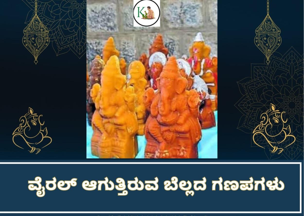 Bellada Ganapa-ವೈರಲ್ ಆಗುತ್ತಿರುವ ಬೆಲ್ಲದಿಂದ ತಯಾರಿಸಿದ ಬೆಲ್ಲದ ಗಣಪಗಳು