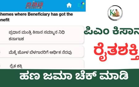 DBT Karnataka-ಪಿಎಂ ಕಿಸಾನ್,ರೈತಶಕ್ತಿ ಹಣ ಜಮಾ ಚೆಕ್ ಮಾಡುವ ಡೈರೆಕ್ಟ್ ಲಿಂಕ್