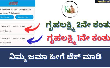 Gruhalakshmi 1st and 2nd instalment-ಗೃಹಲಕ್ಷ್ಮಿ 1ನೇ ಹಾಗೂ 2ನೇ ಕಂತು ಜಮಾ ಹೀಗೆ ಚೆಕ್ ಮಾಡಿ