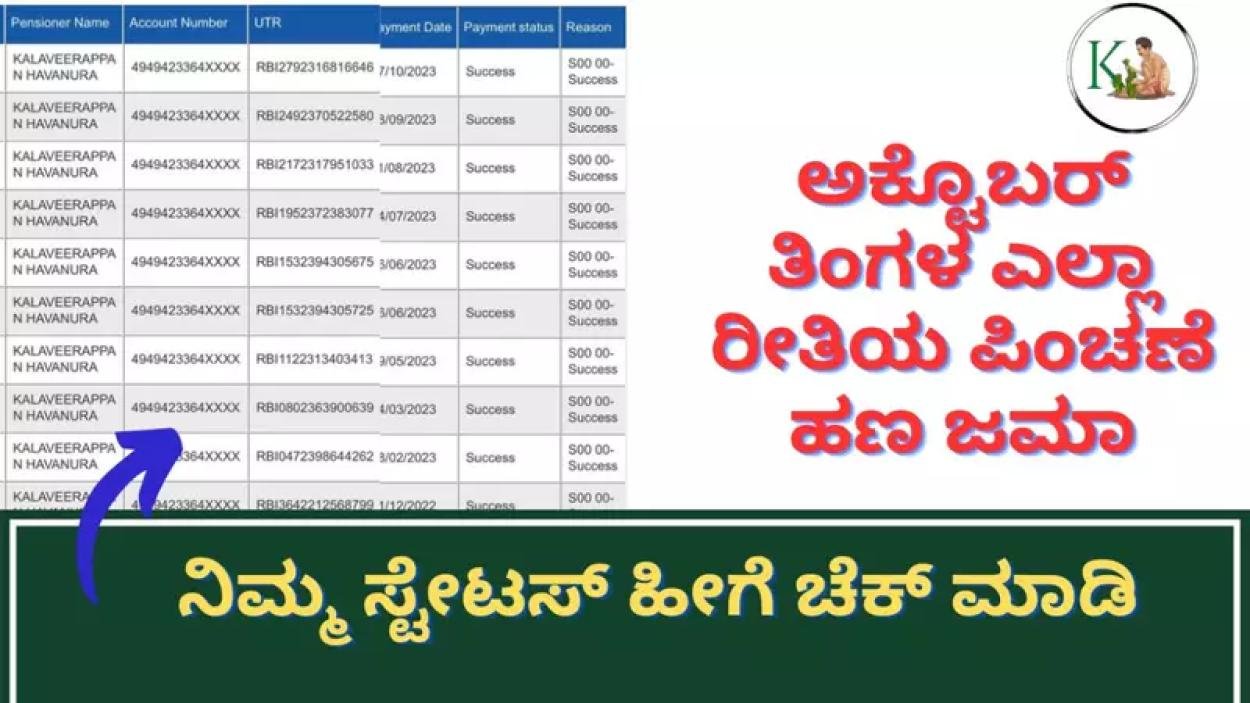 October month pension status-ಅಕ್ಟೊಬರ್ ತಿಂಗಳ ಎಲ್ಲಾ ರೀತಿಯ ಪಿಂಚಣೆ ಬಿಡುಗಡೆ,ನಿಮ್ಮ ಸ್ಟೇಟಸ್ ಹೀಗೆ ಚೆಕ್ ಮಾಡಿ