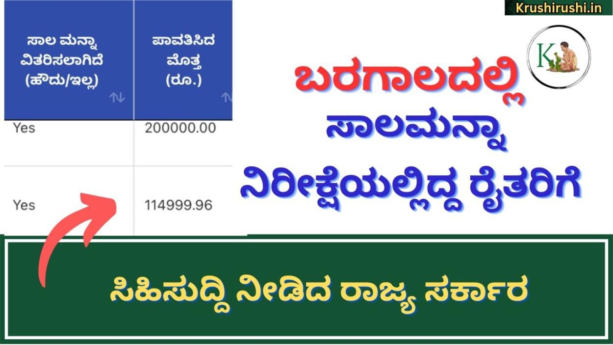 Crop loan waiver status-ಬರಗಾಲದಲ್ಲಿ ಸಾಲಮನ್ನಾ ನೀರಿಕ್ಷೆಯಲ್ಲಿದ್ದ ರೈತರಿಗೆ ಸಿಹಿಸುದ್ದಿ ಕೊಟ್ಟ ರಾಜ್ಯ ಸರ್ಕಾರ