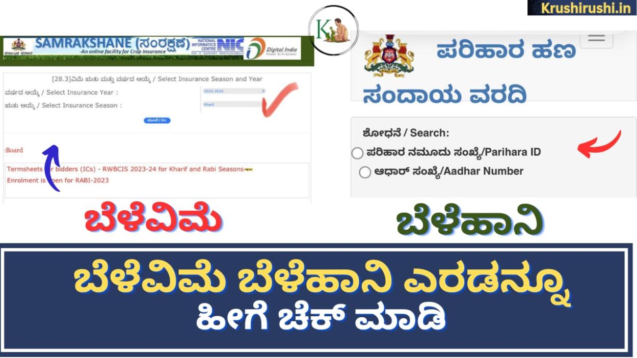 Crop loss and crop insurance-ಬೆಳೆವಿಮೆ ಹಾಗೂ ಬೆಳೆಹಾನಿ ಬೇರೆ ಬೇರೆ, ಎರಡನ್ನೂ ಹೀಗೆ ಚೆಕ್ ಮಾಡಿ