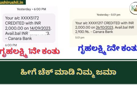 Gruhalakshmi 1st and 2nd instalment-ಗೃಹಲಕ್ಷ್ಮಿ 1ನೇ ಹಾಗೂ 2ನೇ ಕಂತು ಜಮಾ ಹೀಗೆ ಚೆಕ್ ಮಾಡಿ