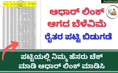Aadhaar not linked crop insurance farmers list-ಆಧಾರ್ ಲಿಂಕ್ ಆಗದ ಬೆಳೆವಿಮೆ ರೈತರ ಪಟ್ಟಿ ಬಿಡುಗಡೆ,ಪಟ್ಟಿಯಲ್ಲಿ ನಿಮ್ಮ ಹೆಸರು ಚೆಕ್ ಮಾಡಿ ಆಧಾರ್ ಲಿಂಕ್ ಮಾಡಿಸಿ