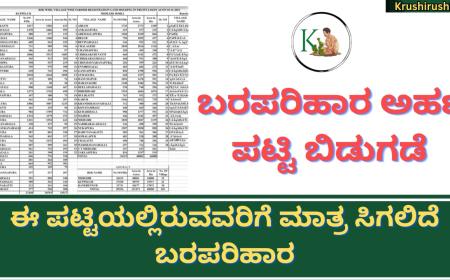 Baraparihara patti-ಬರಪರಿಹಾರ ಅರ್ಹ ಪಟ್ಟಿ ಬಿಡುಗಡೆ,ಈ ಪಟ್ಟಿಯಲ್ಲಿರುವವರಿಗೆ ಮಾತ್ರ ಸಿಗಲಿದೆ ಬರಪರಿಹಾರ