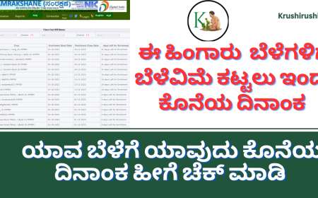 Last date for Rabi cropinsurance-ಈ ಹಿಂಗಾರು ಬೆಳೆಗಳಿಗೆ ಬೆಳೆವಿಮೆ ಕಟ್ಟಲು ಇಂದು ಕೊನೆಯ ದಿನಾಂಕ,ಯಾವ ಬೆಳೆಗೆ ಯಾವುದು ಕೊನೆಯ ದಿನಾಂಕ ಹೀಗೆ ಚೆಕ್ ಮಾಡಿ