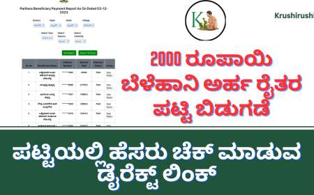 Belehani parihara Patti-2 ಸಾವಿರ ರೂಪಾಯಿ ಬೆಳೆಹಾನಿ ಅರ್ಹ ರೈತರ ಪಟ್ಟಿ ಬಿಡುಗಡೆ,ಪಟ್ಟಿಯಲ್ಲಿ ಹೆಸರು ಚೆಕ್ ಮಾಡುವ ಡೈರೆಕ್ಟ್ ಲಿಂಕ್