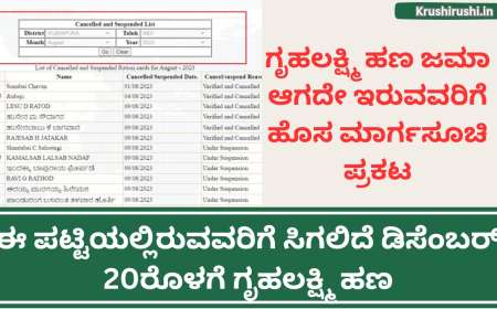 Gruhalakshmi revised guidelines-ಗೃಹಲಕ್ಷ್ಮಿ ಹಣ ಜಮಾ ಆಗದೇ ಇರುವವರಿಗೆ ಹೊಸ ಮಾರ್ಗಸೂಚಿ ಪ್ರಕಟ,ಡಿಸೆಂಬರ್ 20ರೊಳಗೆ ಜಮಾ ಆಗಲಿದೆ ಎಲ್ಲಾ ಕಂತು,ಹೀಗೆ ಚೆಕ್ ಮಾಡಿ ನಿಮ್ಮ ಸ್ಟೇಟಸ್