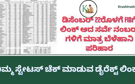 Belehani parihara update-ಡಿಸೆಂಬರ್ 22ರೊಳಗೆ FIDಗೆ ಲಿಂಕ್ ಆದ ಸರ್ವೆ ನಂಬರ್ ಗಳಿಗೆ ಮಾತ್ರ ಬೆಳೆಹಾನಿ ಪರಿಹಾರ,ನಿಮ್ಮ ಸ್ಟೇಟಸ್ ಚೆಕ್ ಮಾಡುವ ಡೈರೆಕ್ಟ್ ಲಿಂಕ್