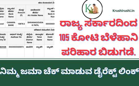 Croploss compensation to Aadhaar linked farmers-ರಾಜ್ಯ ಸರ್ಕಾರದಿಂದ 105 ಕೋಟಿ ಬೆಳೆಹಾನಿ ಪರಿಹಾರ ಬಿಡುಗಡೆ,ನಿಮ್ಮ ಜಮಾ ಚೆಕ್ ಮಾಡುವ ಡೈರೆಕ್ಟ್ ಲಿಂಕ್