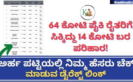 Belehani parihara-64 ಕೋಟಿ ಪೈಕಿ ರೈತರಿಗೆ ಸಿಕ್ಕಿದ್ದು 14 ಕೋಟಿ ಬರ ಪರಿಹಾರ!14 ಕೋಟಿಗೆ ಅರ್ಹ ಪಟ್ಟಿಯಲ್ಲಿ ನಿಮ್ಮ ಜಮಾ ಚೆಕ್ ಮಾಡುವ ಡೈರೆಕ್ಟ್ ಲಿಂಕ್