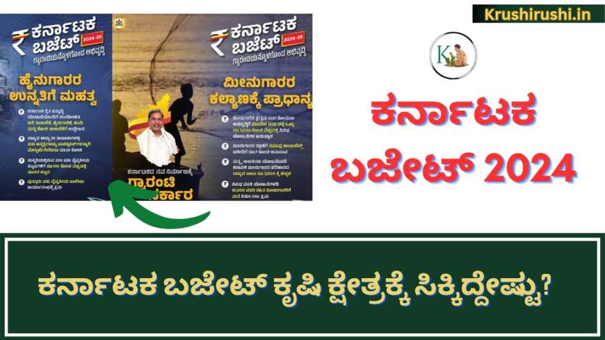 Karnataka budget 2024-ಕರ್ನಾಟಕ ಬಜೇಟ್ ಕೃಷಿ ಕ್ಷೇತ್ರಕ್ಕೆ ಸಿಕ್ಕಿದ್ದೇಷ್ಟು?