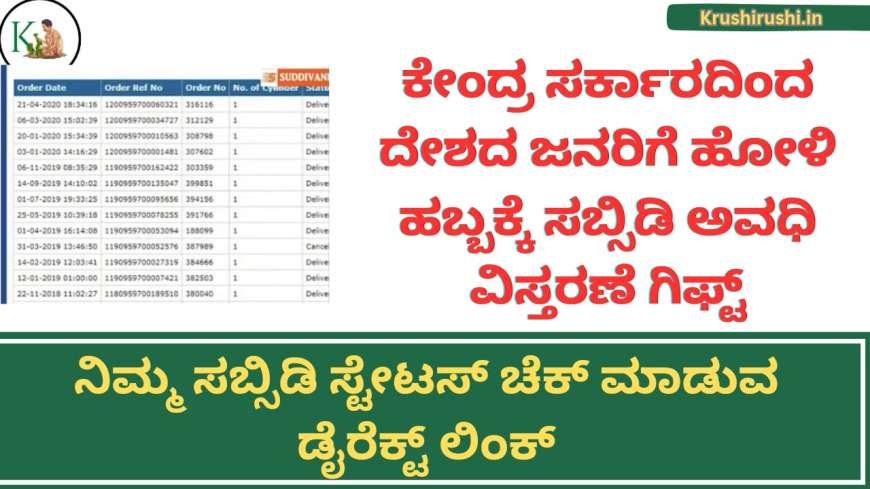 Gas cylinder subsidy status-ಕೇಂದ್ರ ಸರ್ಕಾರದಿಂದ ದೇಶದ ಜನರಿಗೆ ಹೋಳಿ ಹಬ್ಬದ ಗಿಫ್ಟ್,ಗ್ಯಾಸ್ ಸಬ್ಸಿಡಿ ಅವಧಿ ವಿಸ್ತರಣೆ,ನಿಮ್ಮ ಸಬ್ಸಿಡಿ ಸ್ಟೇಟಸ್ ಚೆಕ್ ಮಾಡುವ ಡೈರೆಕ್ಟ್ ಲಿಂಕ್