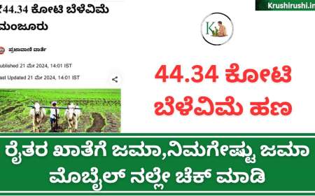 Belevime hana-44.34 ಕೋಟಿ ಬೆಳೆವಿಮೆ ಹಣ ರೈತರ ಖಾತೆಗೆ ಜಮಾ,ನಿಮಗೇಷ್ಟು ಜಮಾ ಮೊಬೈಲ್ ನಲ್ಲೇ ಚೆಕ್ ಮಾಡಿ