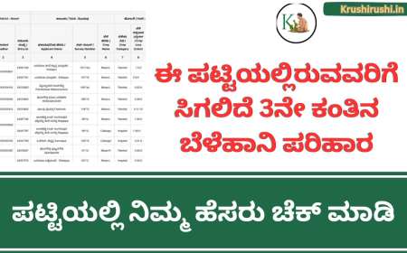 Bele parihara list-ಬೆಳೆಹಾನಿ ಪರಿಹಾರ 3ನೇ ಕಂತಿನ ಹಣ ಬಿಡುಗಡೆ,ಈ ಪಟ್ಟಿಯಲ್ಲಿರುವವರಿಗೆ ಬೆಳೆಹಾನಿ ಪರಿಹಾರ ಪಕ್ಕಾ