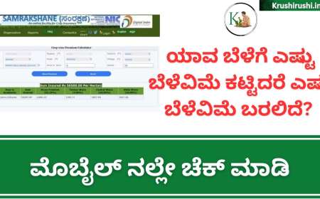 Belevime Premium calculator-ಈ ವರ್ಷ ಯಾವ ಬೆಳೆಗೆ ಎಷ್ಟು ಬೆಳೆವಿಮೆ ಕಟ್ಟಿದರೆ ಎಷ್ಟು ಬೆಳೆವಿಮೆ ಬರಲಿದೆ? ಮೊಬೈಲ್ ನಲ್ಲೇ ಚೆಕ್ ಮಾಡಿ