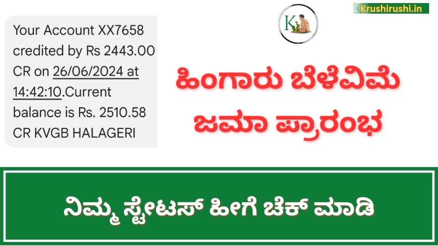 Rabi crop insurance status 2024-ಹಿಂಗಾರು ಬೆಳೆವಿಮೆ ಜಮಾ ಪ್ರಾರಂಭ,ನಿಮ್ಮ ಸ್ಟೇಟಸ್ ಚೆಕ್ ಮಾಡುವ ಡೈರೆಕ್ಟ್ ಲಿಂಕ್