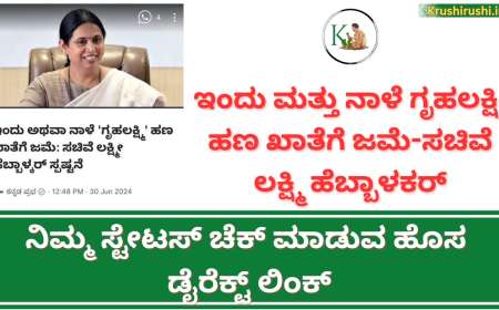 Gruhalakshmi June month amount-ಇಂದು ಮತ್ತು ನಾಳೆ ಗೃಹಲಕ್ಷ್ಮಿ ಹಣ ಖಾತೆಗೆ ಜಮೆ-ಸಚಿವೆ ಲಕ್ಷ್ಮಿ ಹೆಬ್ಬಾಳಕರ್, ನಿಮ್ಮ ಸ್ಟೇಟಸ್ ಚೆಕ್ ಮಾಡುವ ಹೊಸ ಡೈರೆಕ್ಟ್ ಲಿಂಕ್