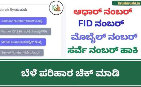 Bele parihar status 2024-ಆಧಾರ್ ನಂಬರ್,ಸರ್ವೆ ನಂಬರ್,ಎಫ್ ಐಡಿ,ಮೊಬೈಲ್ ನಂಬರ್ ಹಾಕಿ ಬೆಳೆ ಪರಿಹಾರ ಚೆಕ್ ಮಾಡಿ