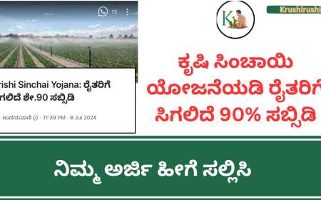 Krishi sinchayi yojana 2024-ಕೃಷಿ ಸಿಂಚಾಯಿ ಯೋಜನೆಯಡಿ ರೈತರಿಗೆ ಸಿಗಲಿದೆ 90% ಸಬ್ಸಿಡಿ, ನಿಮ್ಮ ಅರ್ಜಿ ಹೀಗೆ ಸಲ್ಲಿಸಿ