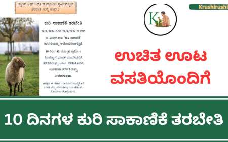 ಉಚಿತ ಊಟ ವಸತಿಯೊಂದಿಗೆ 10 ದಿನಗಳ ಕುರಿ ಸಾಕಾಣಿಕೆ ತರಬೇತಿ-Free sheep training