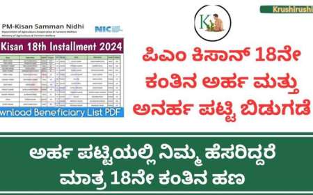 ಪಿಎಂ ಕಿಸಾನ್ 18ನೇ ಕಂತಿನ ಅರ್ಹ ಮತ್ತು ಅನರ್ಹ ಪಟ್ಟಿ ಬಿಡುಗಡೆ, ಅರ್ಹ ಪಟ್ಟಿಯಲ್ಲಿ ನಿಮ್ಮ ಹೆಸರಿದ್ದರೆ ಮಾತ್ರ 18ನೇ ಕಂತಿನ ಹಣ-Pmkisan 18th instalment eligible and ineligible list 2024