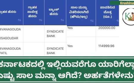 2018 ರಿಂದ ಇಲ್ಲಿಯವರೆಗೂ ಕರ್ನಾಟಕದಲ್ಲಿ ಯಾರಿಗೆಲ್ಲಾ ಎಷ್ಟು ಸಾಲ ಮನ್ನಾ ಆಗಿದೆ? ಅರ್ಹತೆಗಳೇನು? ಚೆಕ್ ಮಾಡಿ-Bele sala manna status