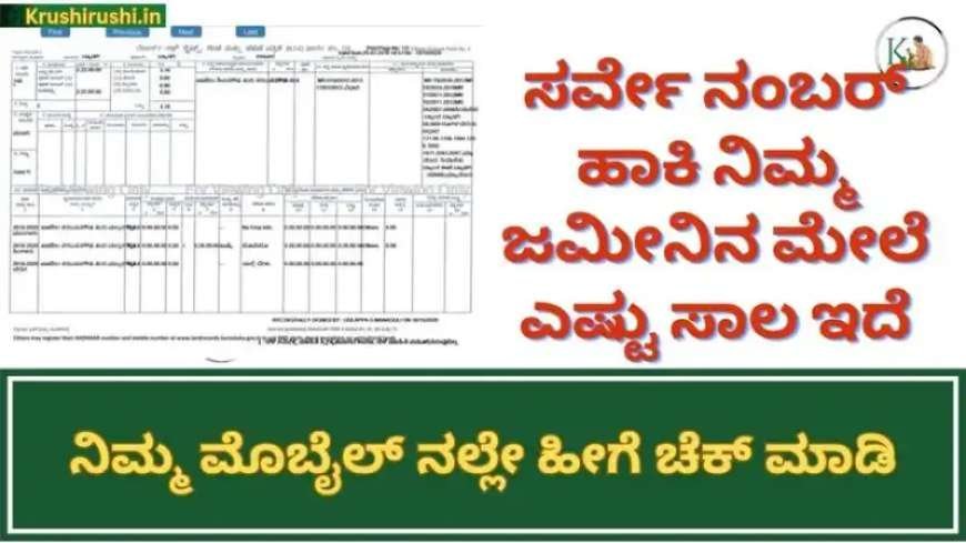 Bele sala-ಸರ್ವೇ ನಂಬರ್ ಹಾಕಿ ನಿಮ್ಮ ಜಮೀನಿನ ಮೇಲೆ ಎಷ್ಟು ಸಾಲ ಇದೆ ಎಂದು ಮೊಬೈಲ್ ನಲ್ಲೇ ಚೆಕ್ ಮಾಡಿ-crop loan status 2024