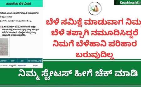 ಬೆಳೆ ಸಮಿಕ್ಷೆ ಆದ ಬೆಳೆಗಳಿಗೆ ಮಾತ್ರ ಬೆಳೆವಿಮೆ,ಬೆಳೆಹಾನಿ ಹಣ, ನಿಮ್ಮ ಬೆಳೆ ತಪ್ಪಾಗಿ ನಮೂದಾಗಿದ್ದರೆ ಹೀಗೆ ಆಕ್ಷೇಪಣೆ ಸಲ್ಲಿಸಿ-Bele darshaka application