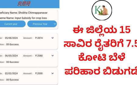 ಈ ಜಿಲ್ಲೆಯ 15 ಸಾವಿರ ರೈತರಿಗೆ 7.5 ಕೋಟಿ ಬೆಳೆ ಪರಿಹಾರ ಬಿಡುಗಡೆ,ನಿಮ್ಮ ಜಮಾ ಸ್ಟೇಟಸ್ ಹೀಗೆ ಚೆಕ್ ಮಾಡಿ-Input subsidy for crop loss
