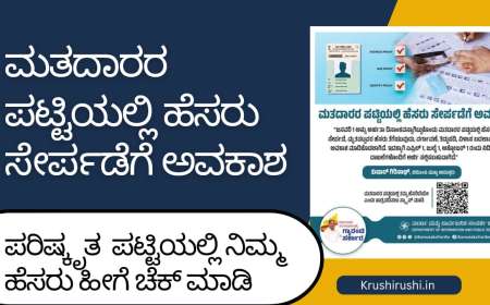 Voters list-2025-ಮತದಾರರ ಪಟ್ಟಿಯಲ್ಲಿ ಹೆಸರು ಸೇರ್ಪಡೆಗೆ ಅವಕಾಶ, ಪರಿಷ್ಕೃತ ಮತದಾರರ ಪಟ್ಟಿಯಲ್ಲಿ ನಿಮ್ಮ ಹೆಸರು ಹೀಗೆ ಚೆಕ್ ಮಾಡಿ