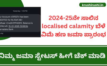 Crop insurance:2024-25ನೇ ಸಾಲಿನ ಬೆಳೆ ವಿಮೆ ಹಣ ಜಮಾ ಪ್ರಾರಂಭ,ನಿಮ್ಮ ಜಮಾ ಸ್ಟೇಟಸ್ ಹೀಗೆ ಚೆಕ್ ಮಾಡಿ