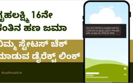 Gruhalakshmi 16th instalment-ಗೃಹಲಕ್ಷ್ಮಿ 16ನೇ ಕಂತಿನ ಹಣ ಜಮಾ, ನಿಮ್ಮ ಸ್ಟೇಟಸ್ ಚೆಕ್ ಮಾಡುವ ಡೈರೆಕ್ಟ್ ಲಿಂಕ್