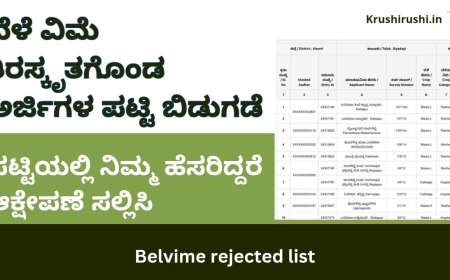 Bele vime rejected list-ಬೆಳೆ ವಿಮೆ ತಿರಸ್ಕೃತಗೊಂಡ ಅರ್ಜಿಗಳ ಪಟ್ಟಿ ಬಿಡುಗಡೆ,ಪಟ್ಟಿಯಲ್ಲಿ ನಿಮ್ಮ ಹೆಸರಿದ್ದರೆ ಆಕ್ಷೇಪಣೆ ಸಲ್ಲಿಸಿ