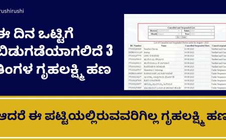 Gruhalakshmi rejected list-ಈ ದಿನ ಒಟ್ಟಿಗೆ ಬಿಡುಗಡೆಯಾಗಲಿದೆ 3 ತಿಂಗಳ ಗೃಹಲಕ್ಷ್ಮಿ ಹಣ, ಆದರೆ ಈ ಪಟ್ಟಿಯಲ್ಲಿರುವವರಿಗಿಲ್ಲ ಗೃಹಲಕ್ಷ್ಮಿ ಹಣ