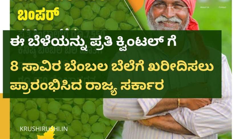 Bembala bele-ಈ ಬೆಳೆಯನ್ನು ಪ್ರತಿ ಕ್ವಿಂಟಲ್ ಗೆ 8 ಸಾವಿರ ರೂಪಾಯಿ ಬೆಂಬಲ ಬೆಲೆಗೆ ಖರೀದಿಸಲು ಪ್ರಾರಂಭಿಸಿದ ರಾಜ್ಯ ಸರ್ಕಾರ