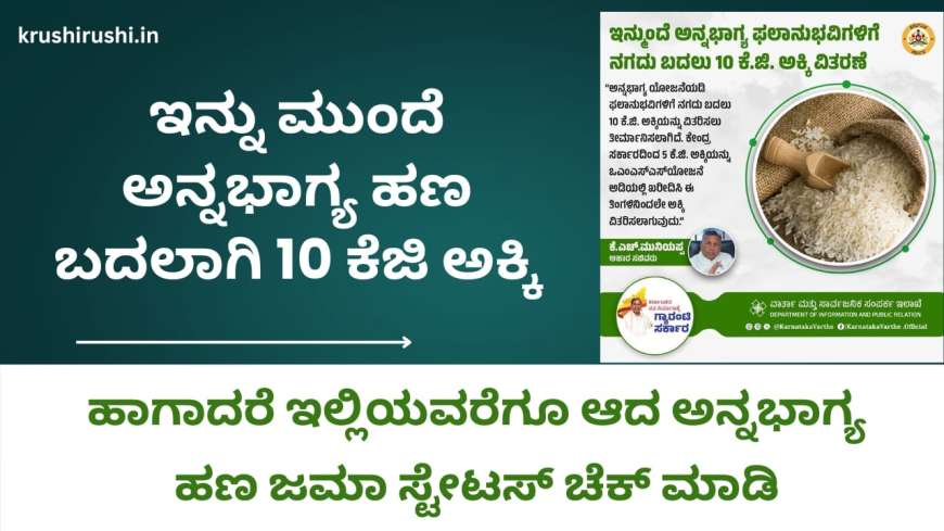 Annabhagya amount status check-ಇನ್ನು ಮುಂದೆ ಅನ್ನಭಾಗ್ಯ ಹಣ ಬದಲಾಗಿ 10 ಕೆಜಿ ಅಕ್ಕಿ,ಹಾಗಾದರೆ ಇಲ್ಲಿಯವರೆಗೂ ಜಮಾ ಆದ ಅನ್ನಭಾಗ್ಯ ಹಣ ಜಮಾ ಸ್ಟೇಟಸ್ ಚೆಕ್ ಮಾಡಿ