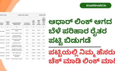 ಆಧಾರ್ ಲಿಂಕ್ ಆಗದ ಬೆಳೆ ಪರಿಹಾರ ರೈತರ ಪಟ್ಟಿ ಬಿಡುಗಡೆ, ಪಟ್ಟಿಯಲ್ಲಿ ನಿಮ್ಮ ಹೆಸರು ಚೆಕ್ ಮಾಡಿ ಲಿಂಕ್ ಮಾಡಿದರೆ ಬೆಳೆಪರಿಹಾರ ಜಮಾ-Aadhaar not linked croploss farmers list
