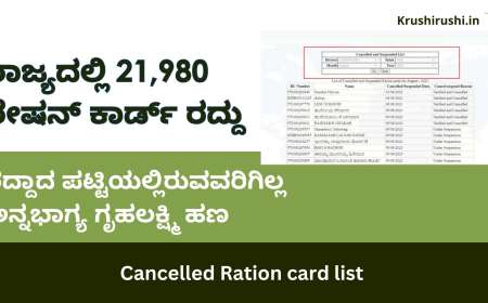 Cancelled and suspended list-ರಾಜ್ಯದಲ್ಲಿ 21,980 ರೇಷನ್ ಕಾರ್ಡ್ ರದ್ದು, ರದ್ದಾದ ಪಟ್ಟಿಯಲ್ಲಿರುವವರಿಗಿಲ್ಲ ಅನ್ನಭಾಗ್ಯ ಗೃಹಲಕ್ಷ್ಮಿ ಹಣ