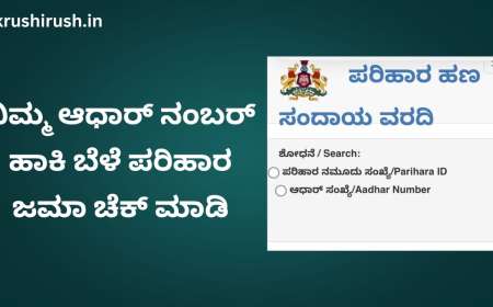 Aadhar based bele parihara-ನಿಮ್ಮ ಆಧಾರ್ ನಂಬರ್ ಹಾಕಿ ಬೆಳೆ ಪರಿಹಾರ ಜಮಾ ಚೆಕ್ ಮಾಡಿ