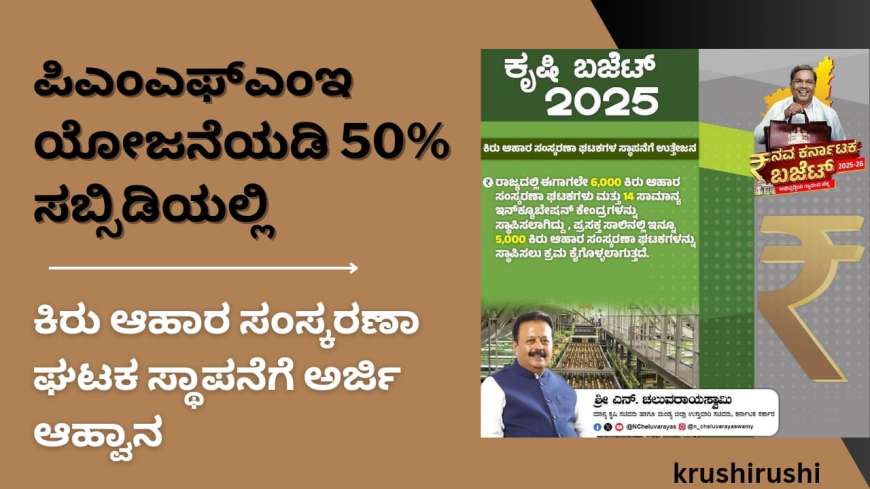 PMFME subsidy scheme-ಪಿಎಂಎಫ್ಎಂಇ ಯೋಜನೆಯಡಿ 50% ಸಬ್ಸಿಡಿಯಲ್ಲಿ 5000 ಕಿರು ಆಹಾರ ಸಂಸ್ಕರಣಾ ಘಟಕ ಸ್ಥಾಪನೆ,ನಿಮ್ಮ ಅರ್ಜಿ ಹೀಗೆ ಸಲ್ಲಿಸಿ