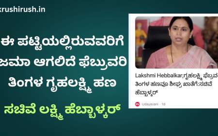 Gruhalakshmi list-ಈ ಪಟ್ಟಿಯಲ್ಲಿರುವವರಿಗೆ ಜಮಾ ಆಗಲಿದೆ ಫೆಬ್ರುವರಿ ತಿಂಗಳ ಗೃಹಲಕ್ಷ್ಮಿ ಹಣ-ಸಚಿವೆ ಲಕ್ಷ್ಮಿ ಹೆಬ್ಬಾಳ್ಕರ್