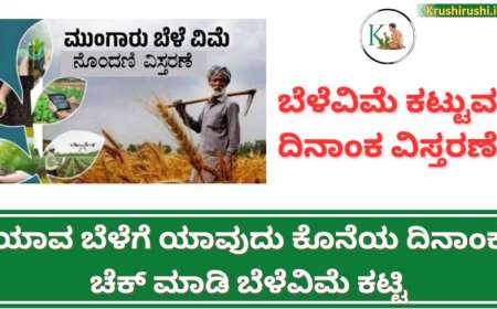 ಈ ಬೆಳೆಗಳಿಗೆ ಬೆಳೆವಿಮೆ ಕಟ್ಟಲು ಕೊನೆಯ ದಿನಾಂಕ,ವಿಸ್ತರಣೆ ,ಯಾವ ಬೆಳೆಗೆ ಯಾವುದು ಕೊನೆಯ ದಿನಾಂಕ ಚೆಕ್ ಮಾಡಿ ಬೆಳೆವಿಮೆ ಕಟ್ಟಿ-Belevime last date  