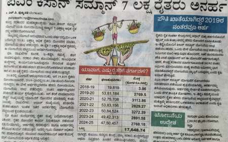 ಪಿಎಂ ಕಿಸಾನ್ 20ನೇ ಕಂತಿನ ನಿರೀಕ್ಷೆಯಲ್ಲಿದ್ದ ರೈತರಿಗೆ ಬಿಗ್ ಶಾಕ್,ಈ ಪಟ್ಟಿಯಲ್ಲಿರುವ 7 ಲಕ್ಷ ರೈತರಿಗಿಲ್ಲ ಪಿಎಂ ಕಿಸಾನ್ ಹಣ-pmkisan 20th instalment ineligible list