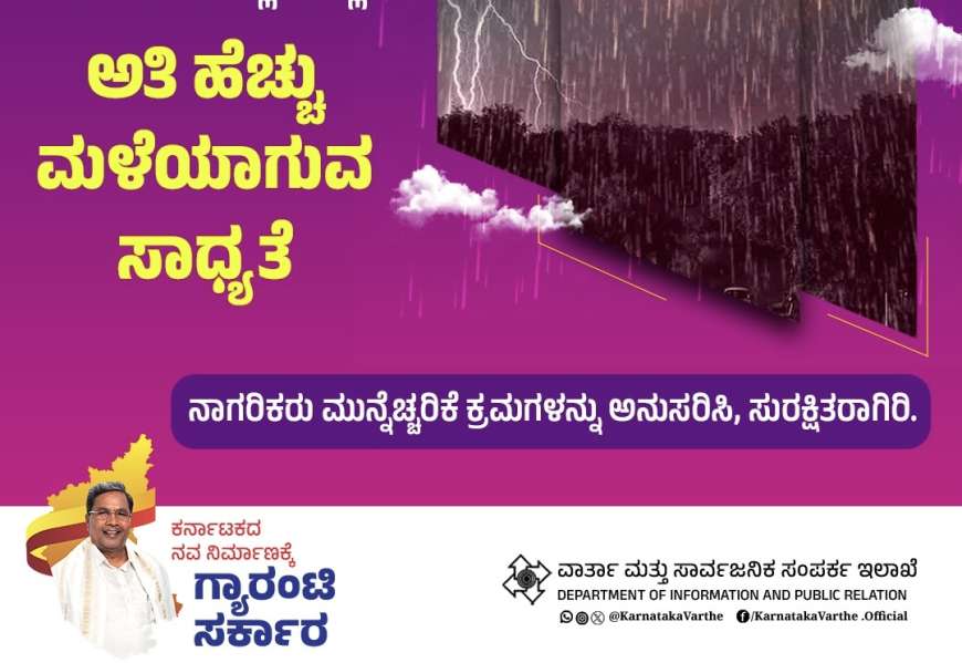 Rain alert-ಈ 9 ಜಿಲ್ಲೆಗಳಲ್ಲಿ ಇನ್ನೂ ಒಂದು ವಾರ ಮಳೆ ಸುರಿಯಲಿದೆ
