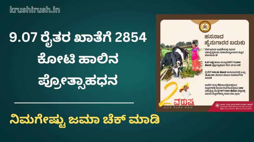 Milk incentive status-9.07 ಲಕ್ಷ ರೈತರ ಖಾತೆಗೆ 2854 ಕೋಟಿ ಹಾಲಿನ ಪ್ರೋತ್ಸಾಹಧನ, ನಿಮಗೇಷ್ಟು ಜಮಾ ಚೆಕ್ ಮಾಡಿ