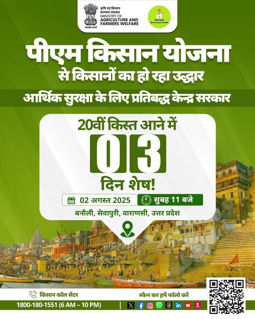 ಪಿಎಂ ಕಿಸಾನ್ 20ನೇ ಕಂತಿನ ಬಿಡುಗಡೆ ದಿನಾಂಕ ಪ್ರಕಟ, ಈ ಪಟ್ಟಿಯಲ್ಲಿರುವವರಿಗೆ ಜಮಾ ಆಗಲಿದೆ ಪಿಎಂ ಕಿಸಾನ್ 20 ನೇ ಕಂತು ಬಿಡುಗಡೆ-Pmkisan 20th instalment date announced