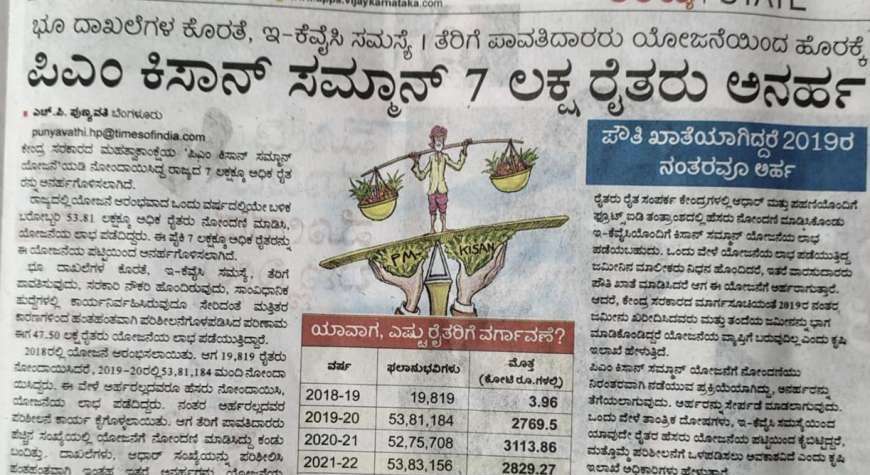 Pmkisan ineleigible list-ರಾಜ್ಯದ 7 ಲಕ್ಷ ಸೇರಿದಂತೆ 70 ಲಕ್ಷ ರೈತರಿಗಿಲ್ಲ ಪಿಎಂ ಕಿಸಾನ್ ಹಣ,ನಿಮ್ಮ ಸ್ಟೇಟಸ್ ಹೀಗೆ ಚೆಕ್ ಮಾಡಿ