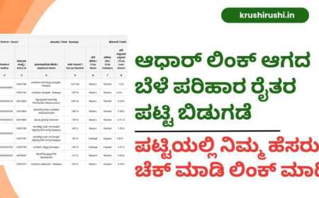 ಆಧಾರ್ ಲಿಂಕ್ ಆಗದ ಬೆಳೆ ಪರಿಹಾರ ರೈತರ ಪಟ್ಟಿ ಬಿಡುಗಡೆ, ಪಟ್ಟಿಯಲ್ಲಿ ನಿಮ್ಮ ಹೆಸರು ಚೆಕ್ ಮಾಡಿ ಲಿಂಕ್ ಮಾಡಿದರೆ ಬೆಳೆಪರಿಹಾರ ಜಮಾ-Aadhaar not linked croploss farmers list
