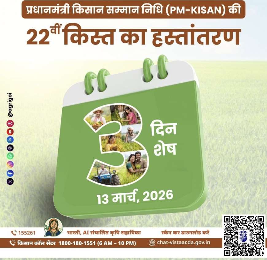 Pmkisan 22nd instalment date-ಮಾರ್ಚ್ 13 ರಂದು ಈ ಪಟ್ಟಿಯಲ್ಲಿರುವವರಿಗೆ ಜಮಾ ಆಗಲಿದೆ 22ನೇ ಪಿಎಂ ಕಿಸಾನ್ ಕಂತು